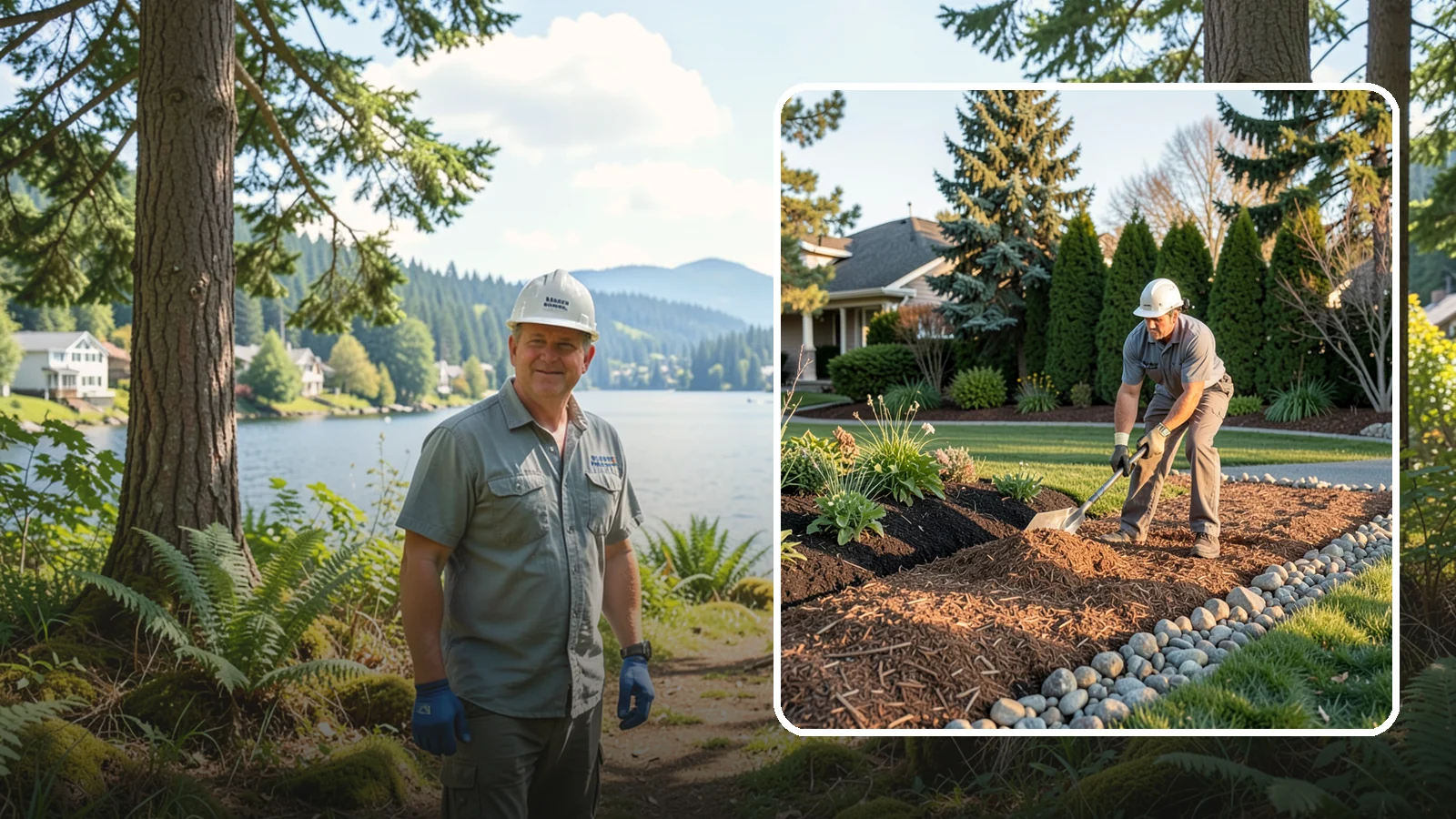 Wood Chip Spreading in Milton, King County, WA - Natural wood chips and arborist chips spread on paths, beds, and play areas for a rugged, economical cover.