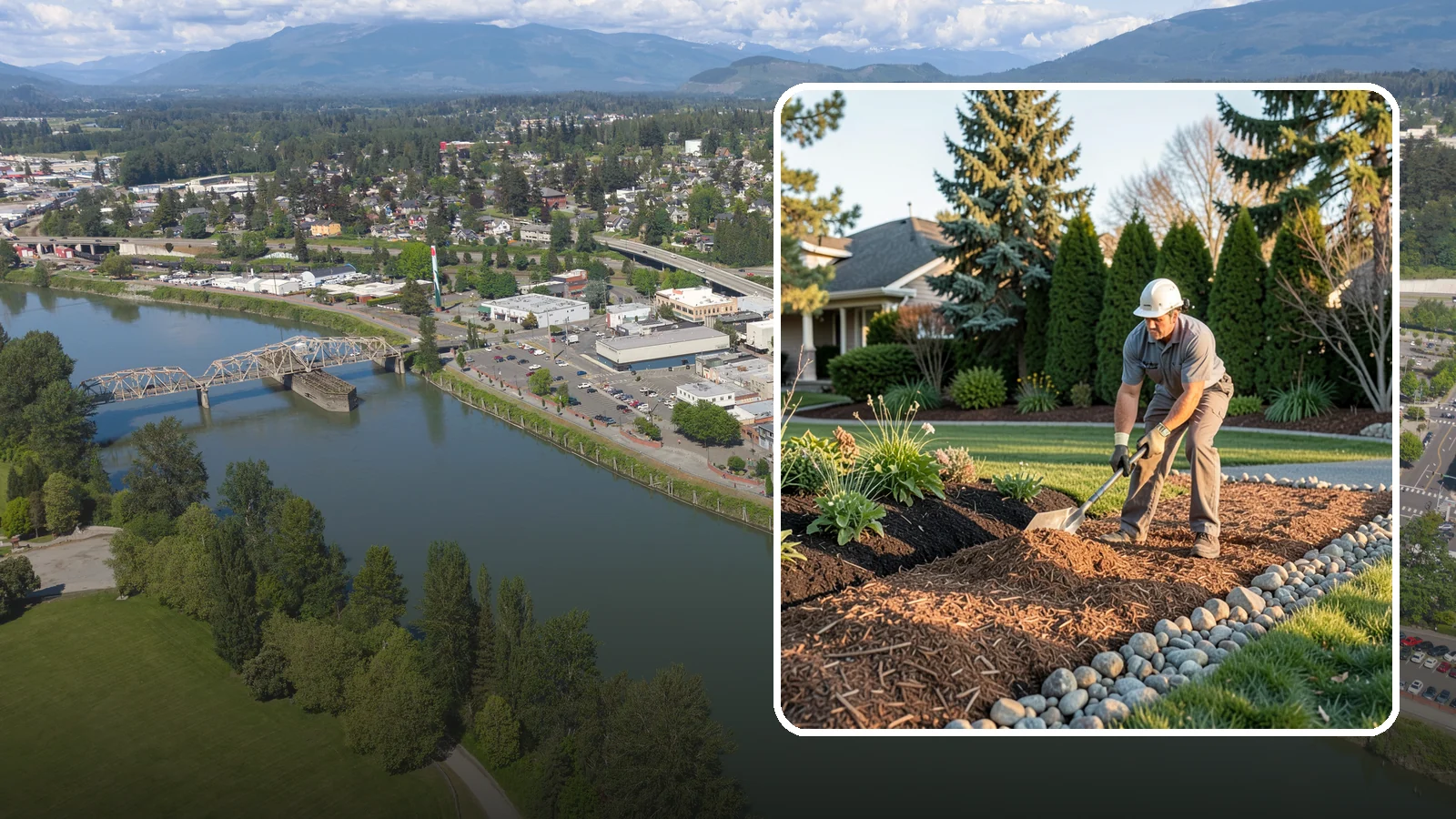 Wood Chip Spreading in Mount Vernon, Skagit County, WA - Natural wood chips and arborist chips spread on paths, beds, and play areas for a rugged, economical cover.