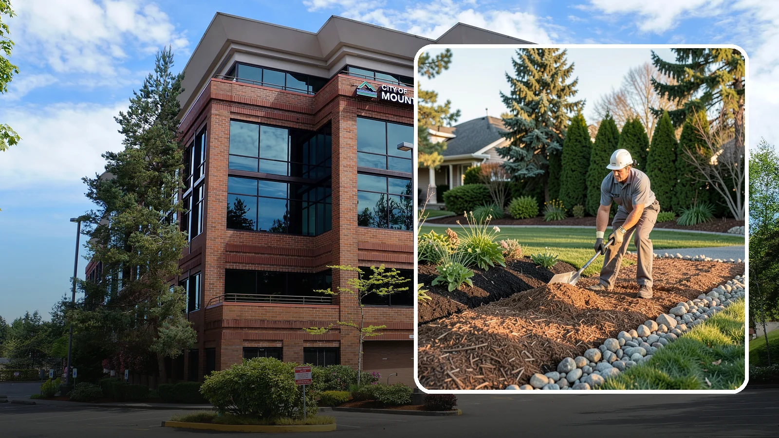 Wood Chip Spreading in Mountlake Terrace, Snohomish County, WA - Natural wood chips and arborist chips spread on paths, beds, and play areas for a rugged, economical cover.