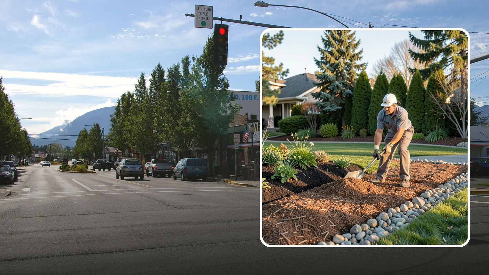 Wood Chip Spreading in North Bend, King County, WA - Natural wood chips and arborist chips spread on paths, beds, and play areas for a rugged, economical cover.