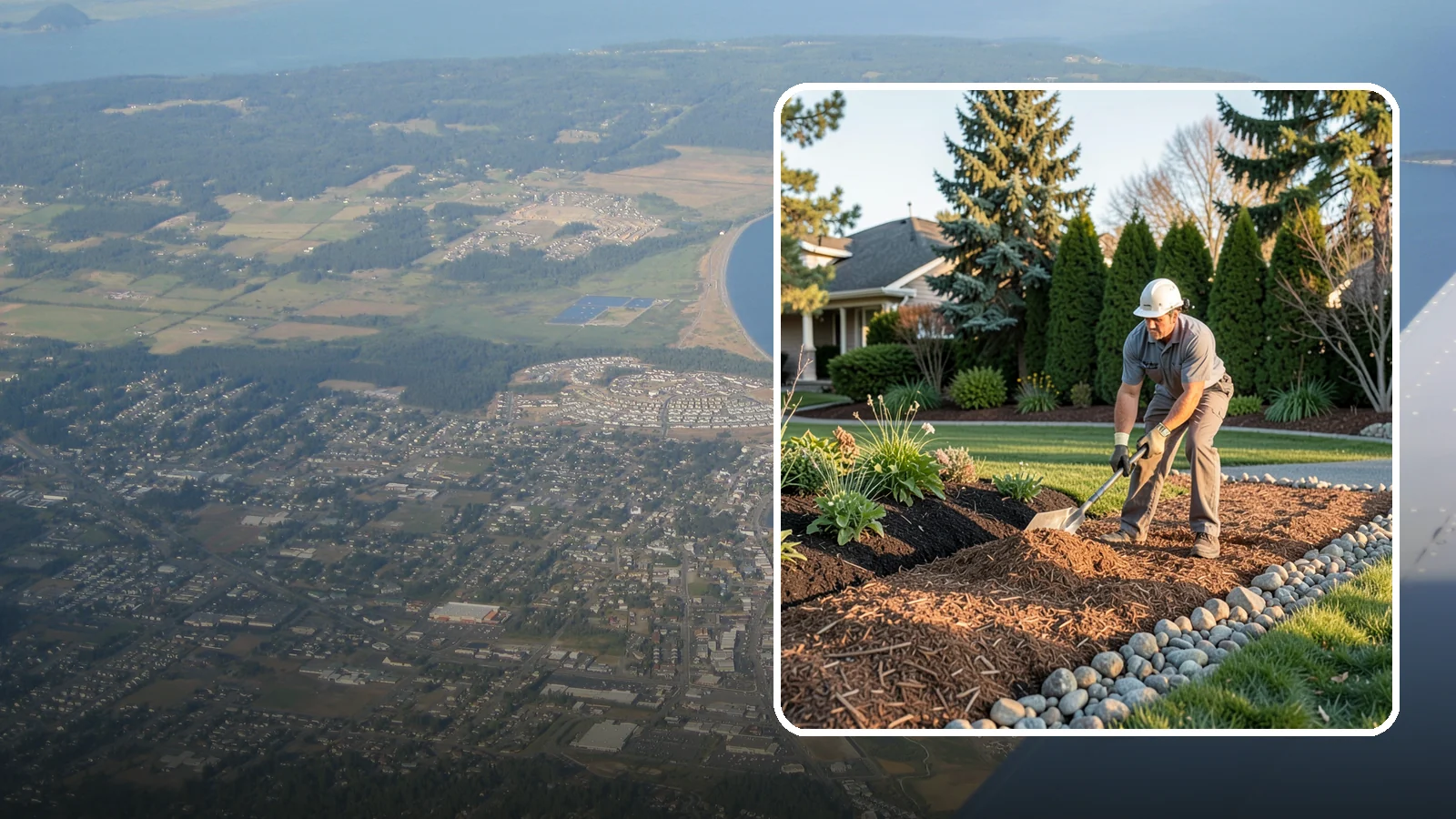 Wood Chip Spreading in Oak Harbor, Island County, WA - Natural wood chips and arborist chips spread on paths, beds, and play areas for a rugged, economical cover.