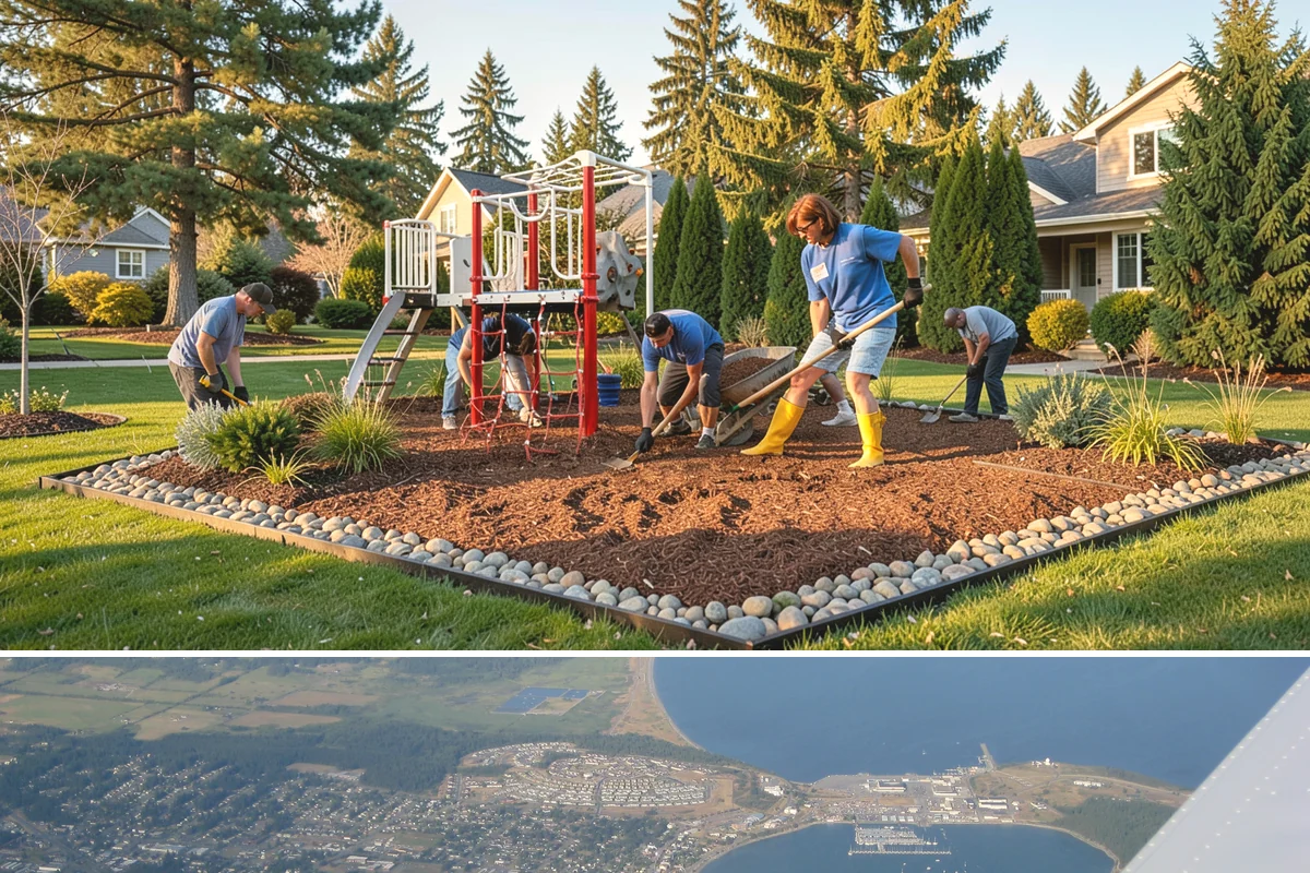 Wood Chip Spreading in Oak Harbor, Island County, WA - Can be spread year-round