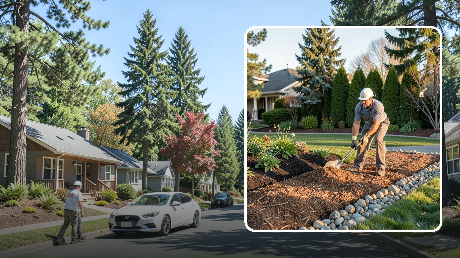 Wood Chip Spreading in Orting, Pierce County, WA - Natural wood chips and arborist chips spread on paths, beds, and play areas for a rugged, economical cover.