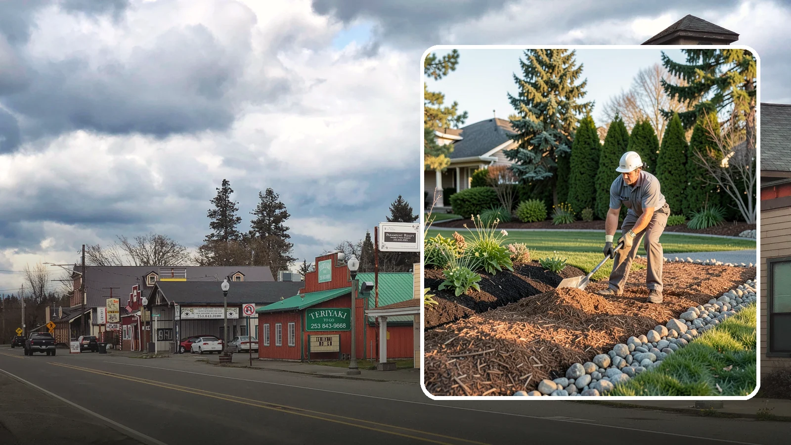Wood Chip Spreading in Roy, Pierce County, WA - Natural wood chips and arborist chips spread on paths, beds, and play areas for a rugged, economical cover.