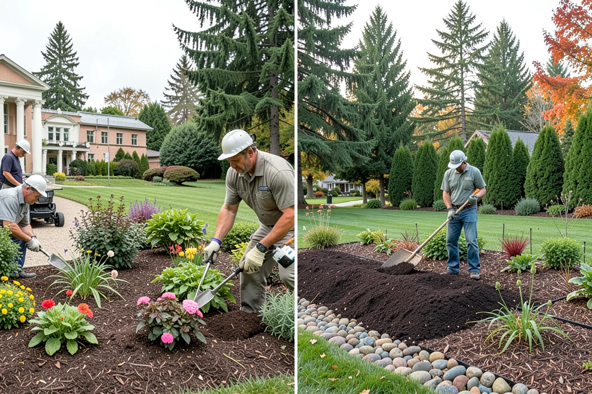 Wood Chip Spreading in SeaTac, King County, WA - Define the area and prep the surface