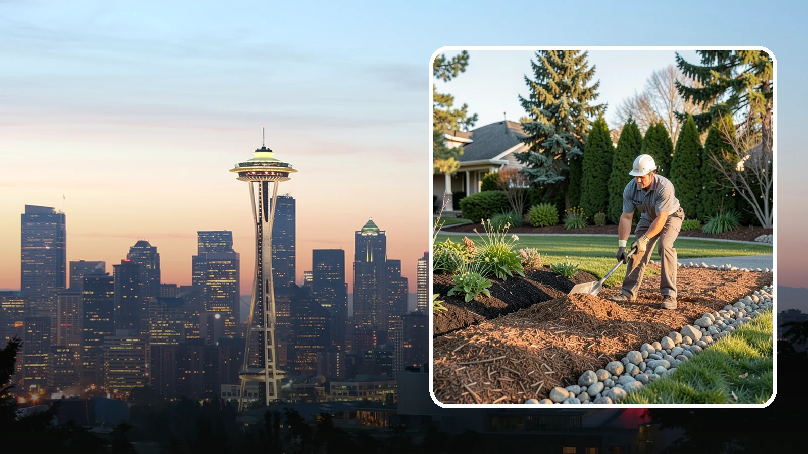 Wood Chip Spreading in Seattle, King County, WA - Natural wood chips and arborist chips spread on paths, beds, and play areas for a rugged, economical cover.