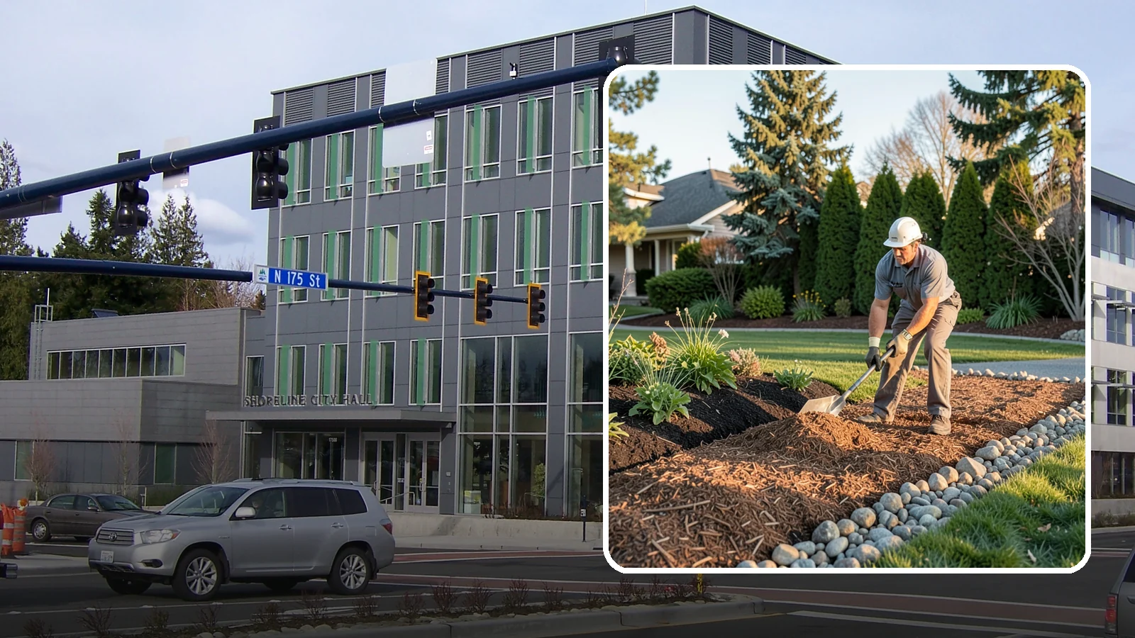 Wood Chip Spreading in Shoreline, King County, WA - Natural wood chips and arborist chips spread on paths, beds, and play areas for a rugged, economical cover.