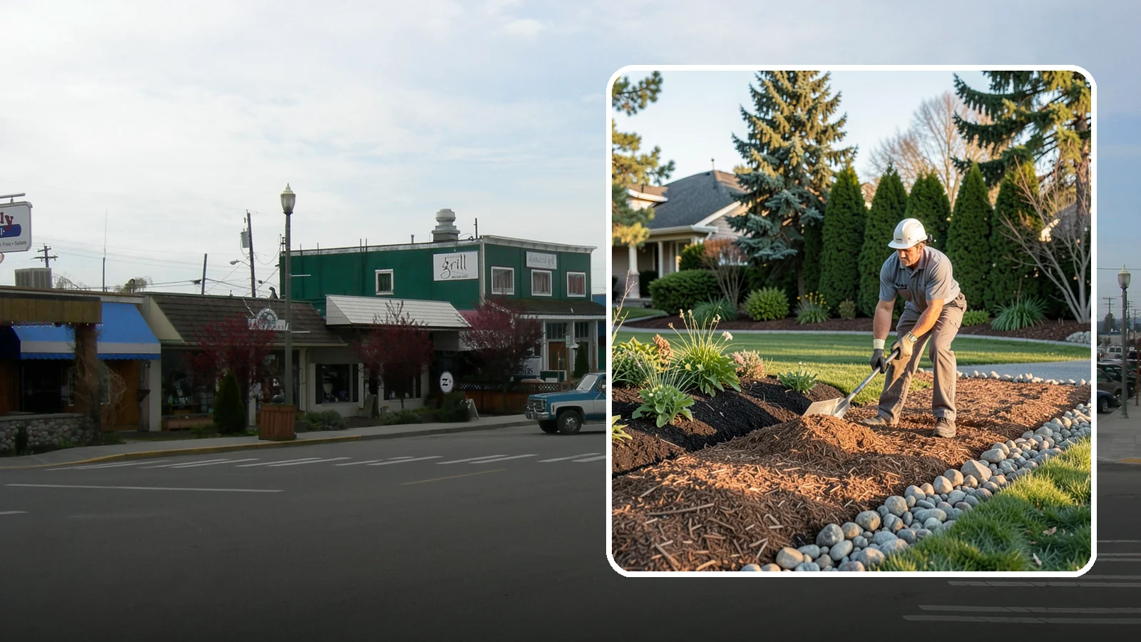 Wood Chip Spreading in Stanwood, Snohomish County, WA - Natural wood chips and arborist chips spread on paths, beds, and play areas for a rugged, economical cover.