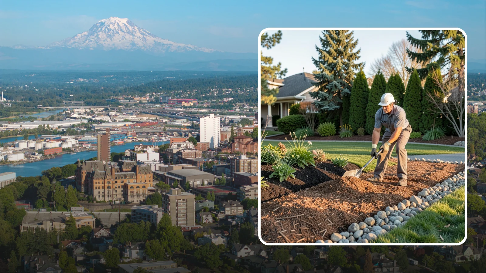 Wood Chip Spreading in Tacoma, Pierce County, WA - Natural wood chips and arborist chips spread on paths, beds, and play areas for a rugged, economical cover.