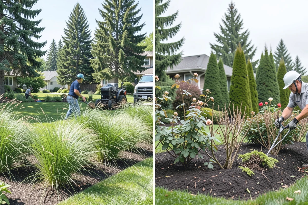 Wood Chip Spreading in Wilkeson, Pierce County, WA - Define the area and prep the surface