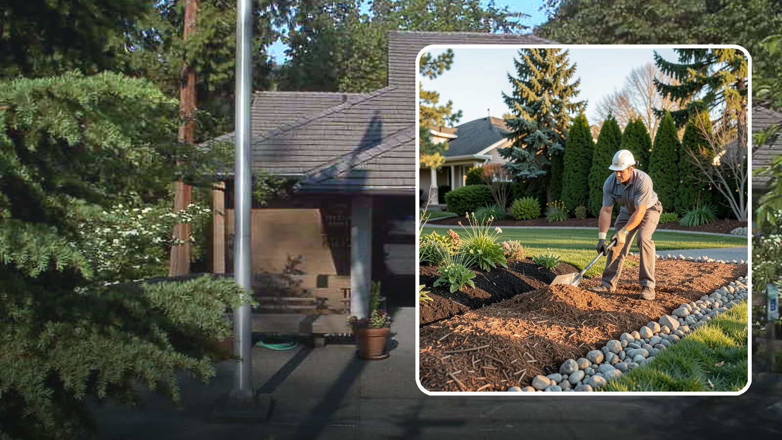 Wood Chip Spreading in Yarrow Point, King County, WA - Natural wood chips and arborist chips spread on paths, beds, and play areas for a rugged, economical cover.