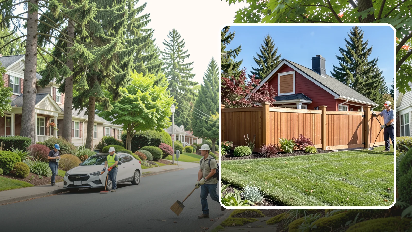 Wood Fence Installation in Beaux Arts Village, King County, WA - We build classic wood fences using Western red cedar and treated framing chosen to stand up to Puget Sound weather.