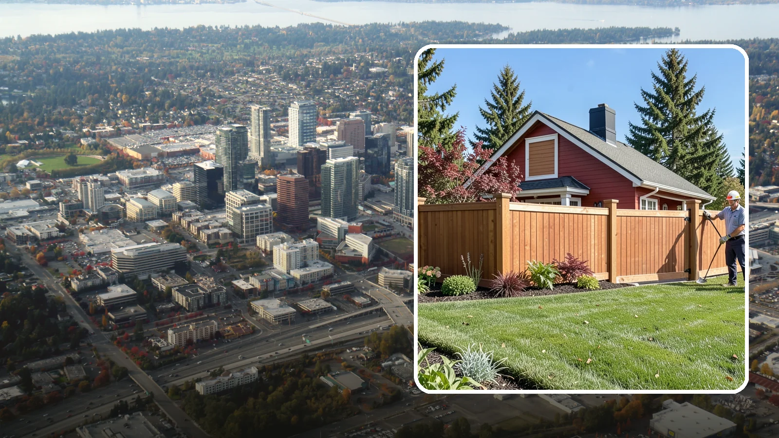 Wood Fence Installation in Bellevue, King County, WA - We build classic wood fences using Western red cedar and treated framing chosen to stand up to Puget Sound weather.