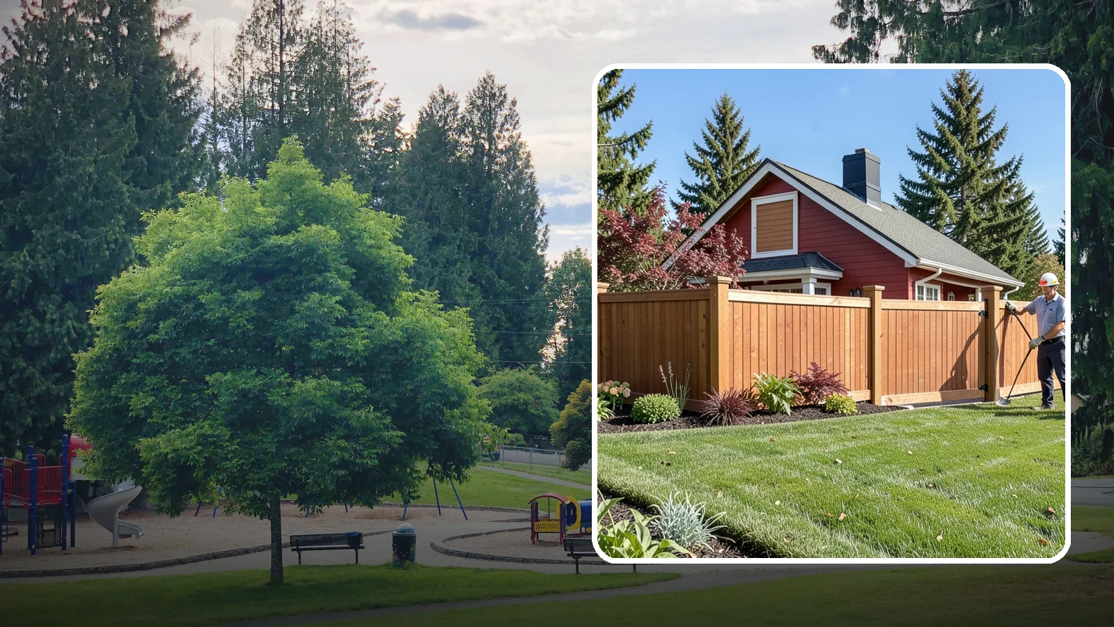 Wood Fence Installation in Bonney Lake, Pierce County, WA - We build classic wood fences using Western red cedar and treated framing chosen to stand up to Puget Sound weather.