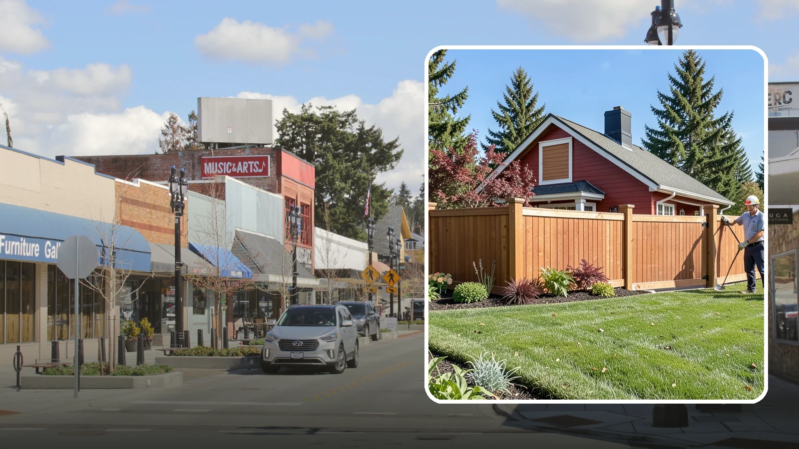 Wood Fence Installation in Bothell, King County, WA - We build classic wood fences using Western red cedar and treated framing chosen to stand up to Puget Sound weather.