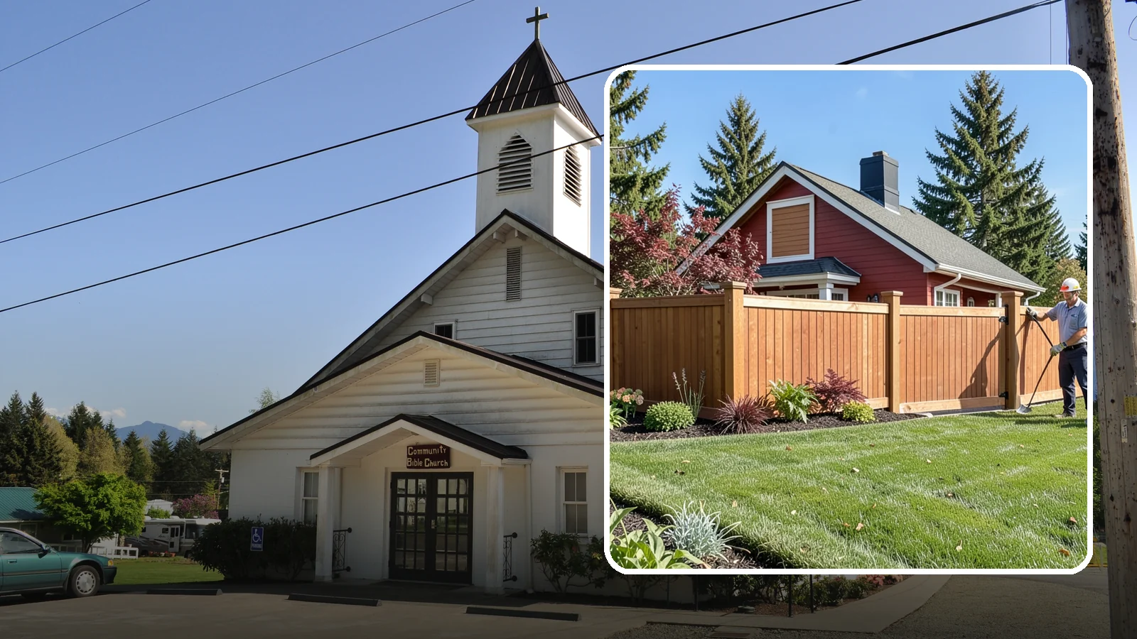 Wood Fence Installation in Concrete, Skagit County, WA - We build classic wood fences using Western red cedar and treated framing chosen to stand up to Puget Sound weather.