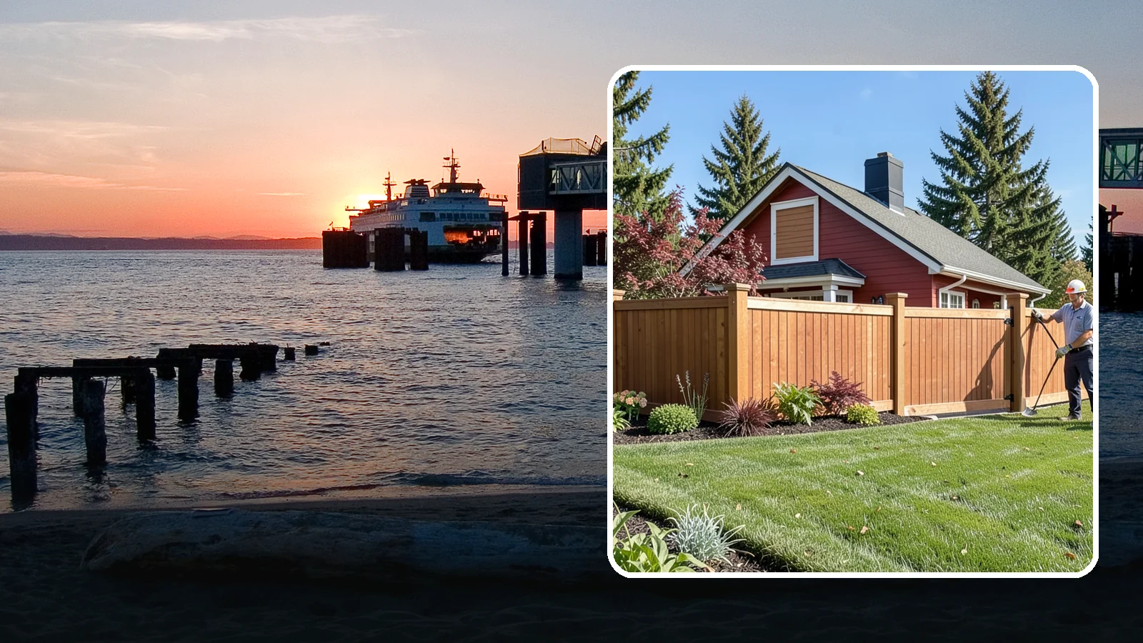 Wood Fence Installation in Edmonds, Snohomish County, WA - We build classic wood fences using Western red cedar and treated framing chosen to stand up to Puget Sound weather.