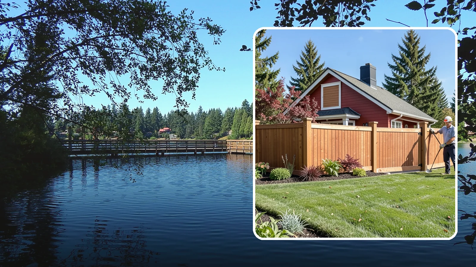 Wood Fence Installation in Federal Way, King County, WA - We build classic wood fences using Western red cedar and treated framing chosen to stand up to Puget Sound weather.