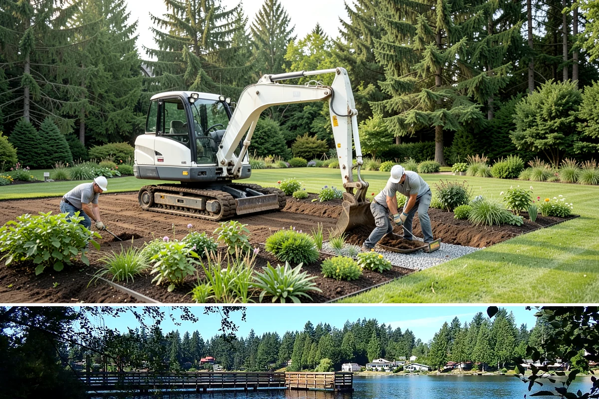Wood Fence Installation in Federal Way, King County, WA - Summer and early fall give footings the driest cure, but cedar installs well most of the year with breaks for heavy Northwest...