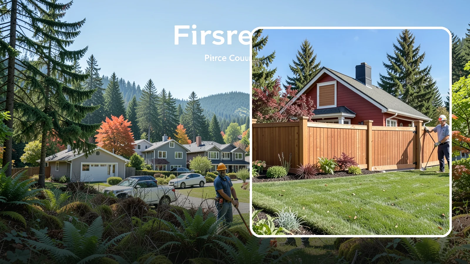 Wood Fence Installation in Fircrest, Pierce County, WA - We build classic wood fences using Western red cedar and treated framing chosen to stand up to Puget Sound weather.