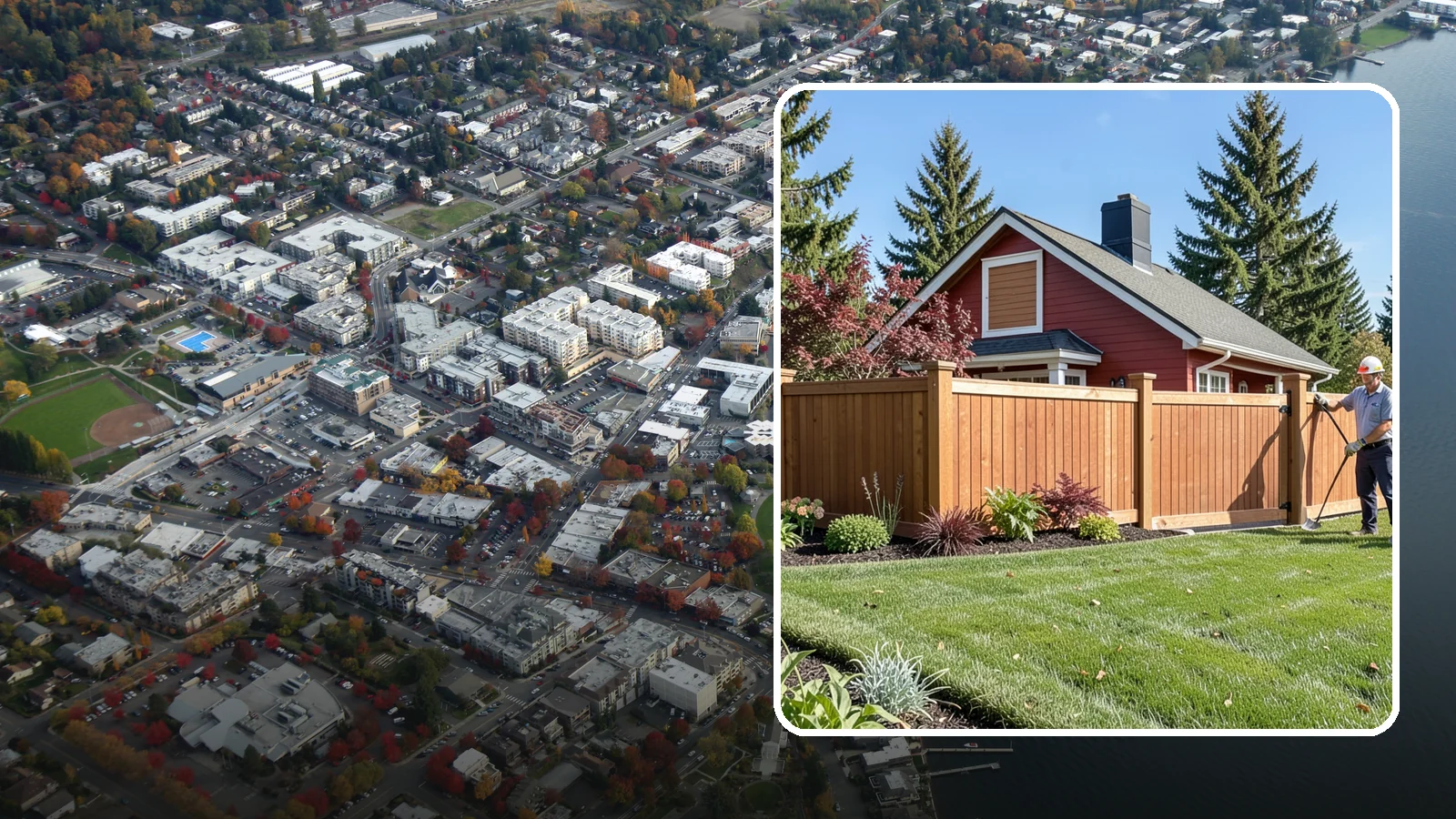 Wood Fence Installation in Kirkland, King County, WA - We build classic wood fences using Western red cedar and treated framing chosen to stand up to Puget Sound weather.