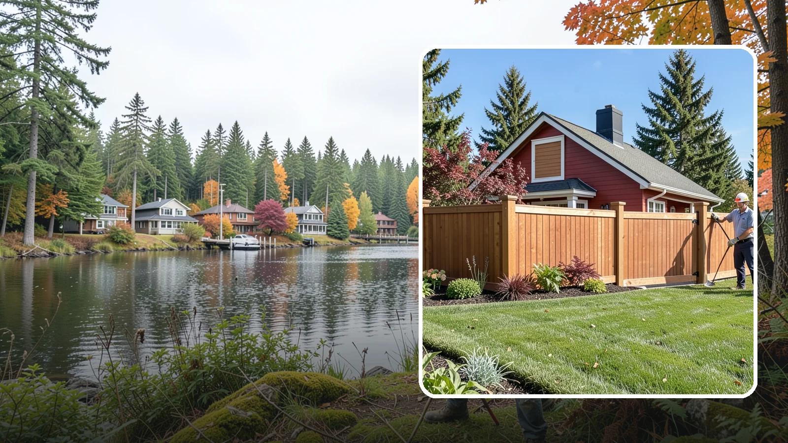 Wood Fence Installation in La Conner, Skagit County, WA - We build classic wood fences using Western red cedar and treated framing chosen to stand up to Puget Sound weather.