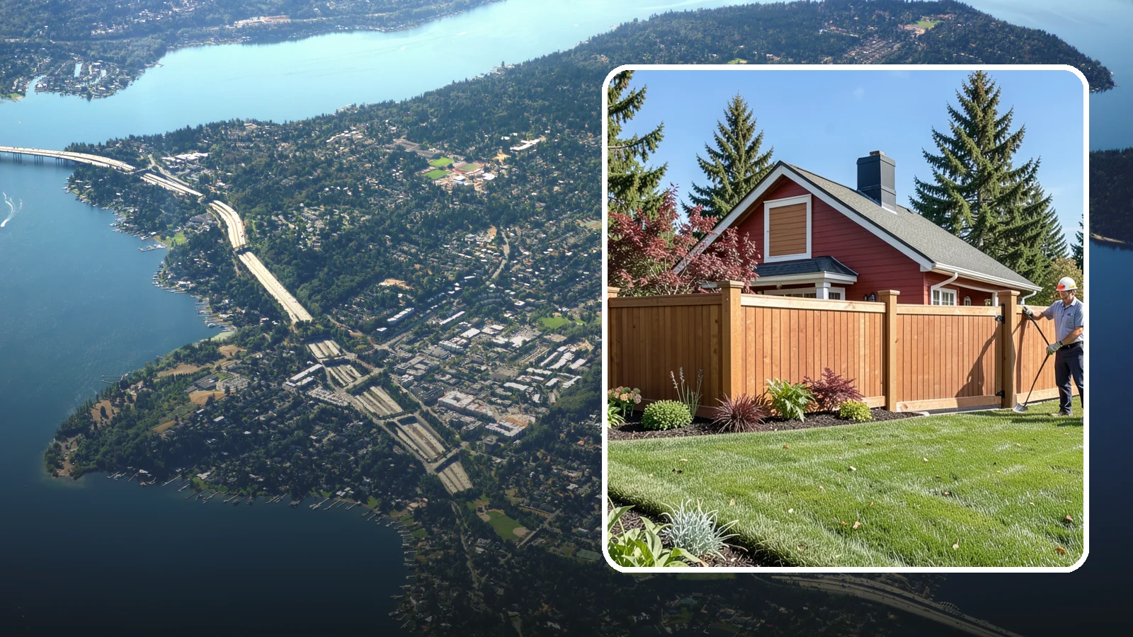 Wood Fence Installation in Mercer Island, King County, WA - We build classic wood fences using Western red cedar and treated framing chosen to stand up to Puget Sound weather.