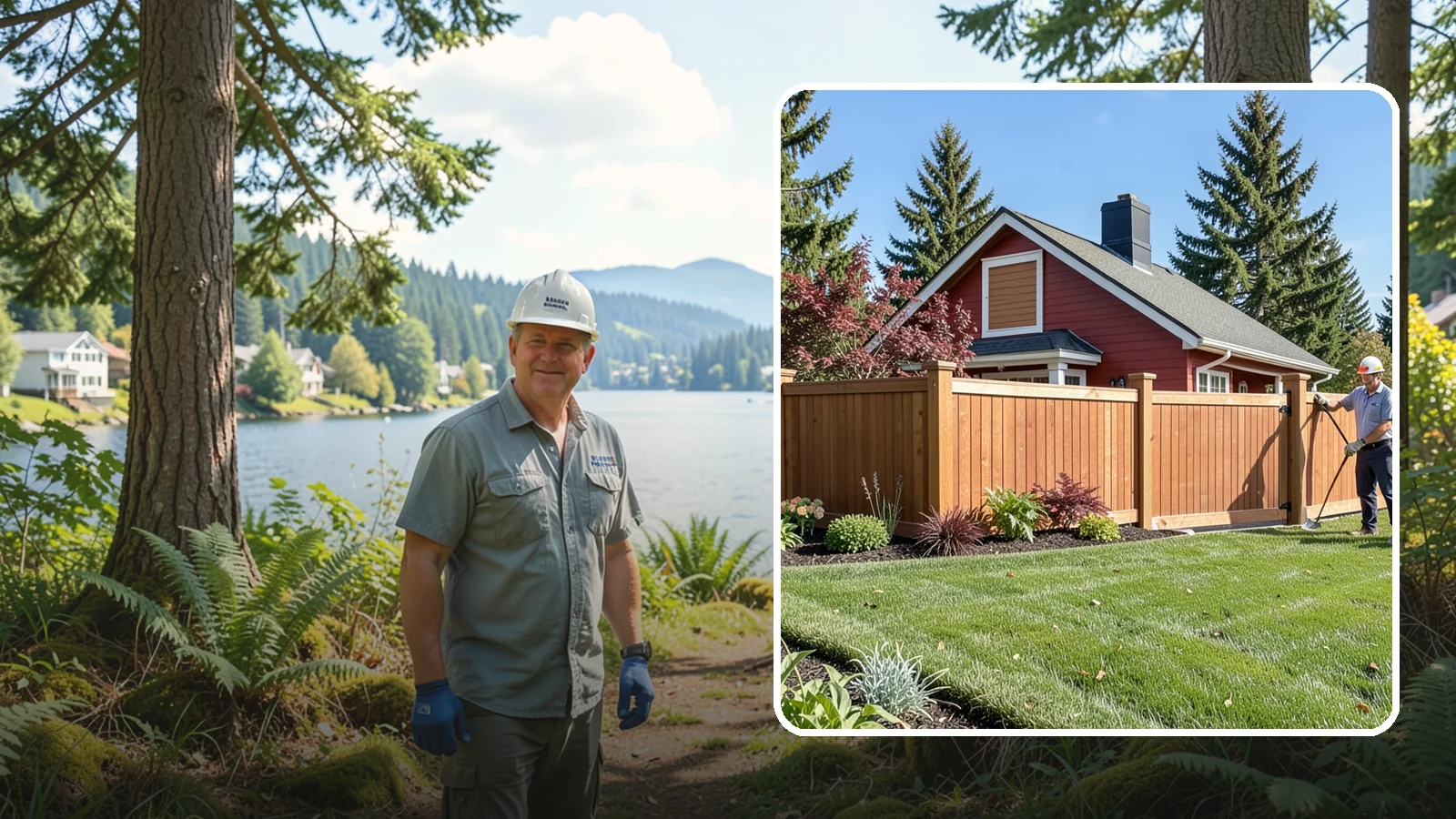 Wood Fence Installation in Milton, King County, WA - We build classic wood fences using Western red cedar and treated framing chosen to stand up to Puget Sound weather.