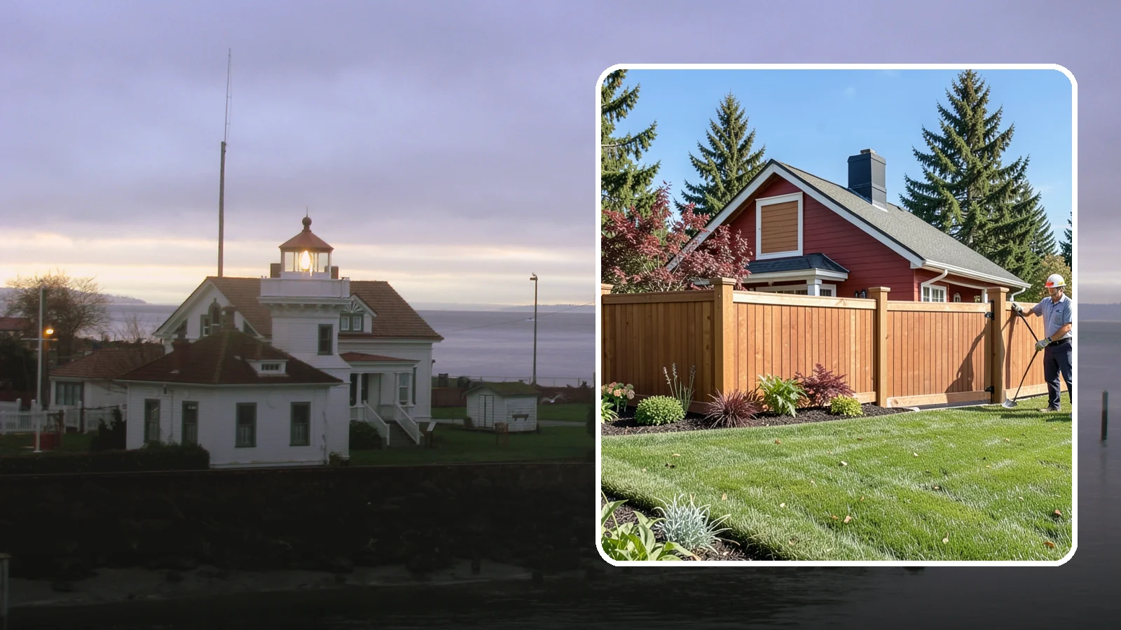 Wood Fence Installation in Mukilteo, Snohomish County, WA - We build classic wood fences using Western red cedar and treated framing chosen to stand up to Puget Sound weather.