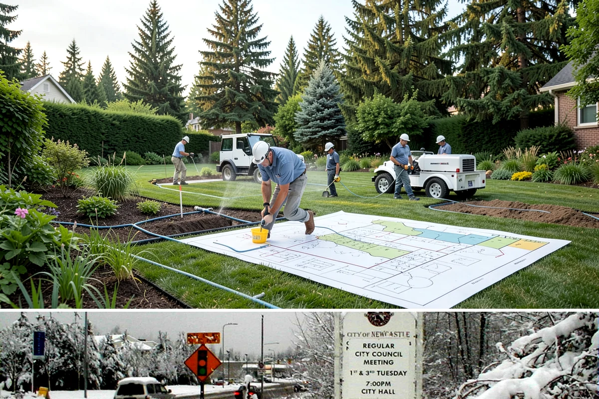 Wood Fence Installation in Newcastle, King County, WA - Summer and early fall give footings the driest cure, but cedar installs well most of the year with breaks for heavy Northwest...