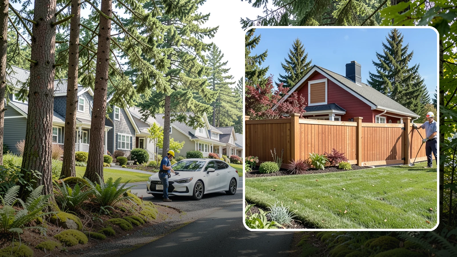 Wood Fence Installation in Normandy Park, King County, WA - We build classic wood fences using Western red cedar and treated framing chosen to stand up to Puget Sound weather.