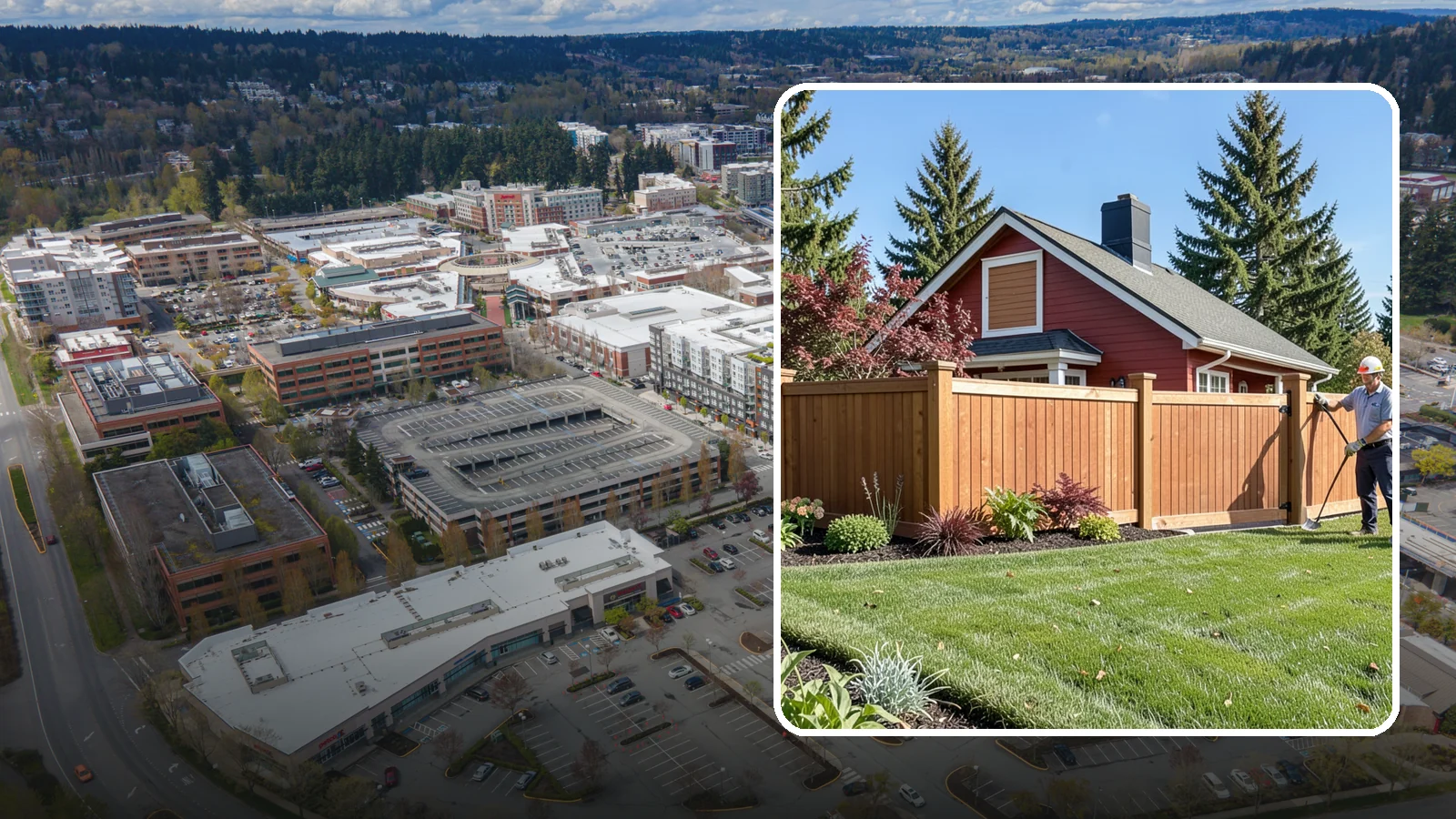 Wood Fence Installation in Redmond, King County, WA - We build classic wood fences using Western red cedar and treated framing chosen to stand up to Puget Sound weather.