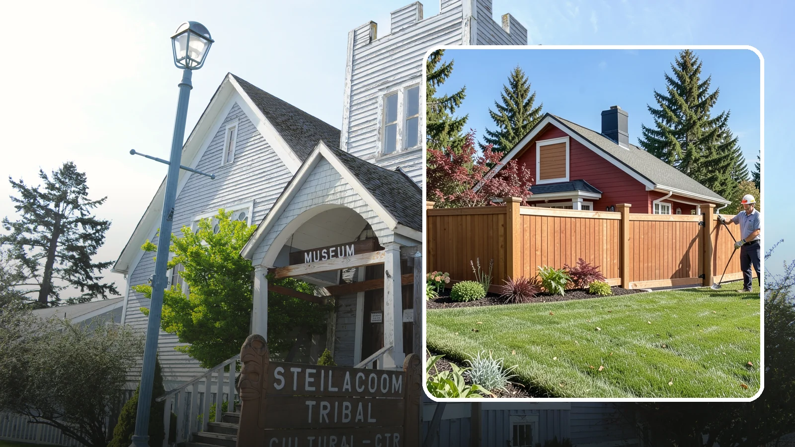 Wood Fence Installation in Steilacoom, Pierce County, WA - We build classic wood fences using Western red cedar and treated framing chosen to stand up to Puget Sound weather.