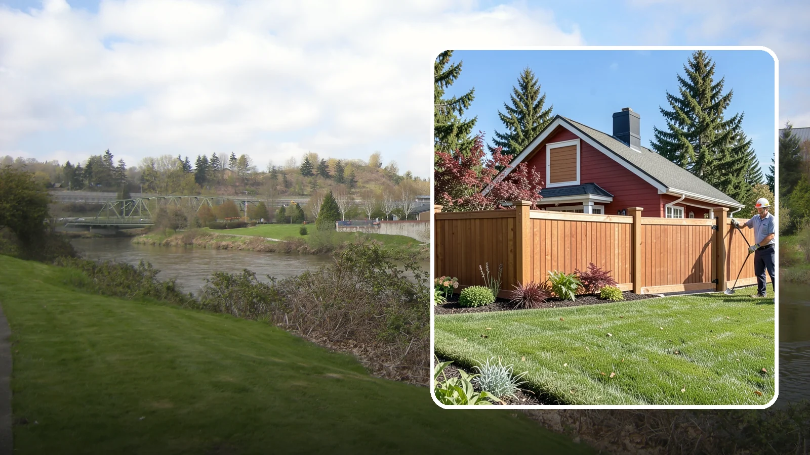 Wood Fence Installation in Tukwila, King County, WA - We build classic wood fences using Western red cedar and treated framing chosen to stand up to Puget Sound weather.