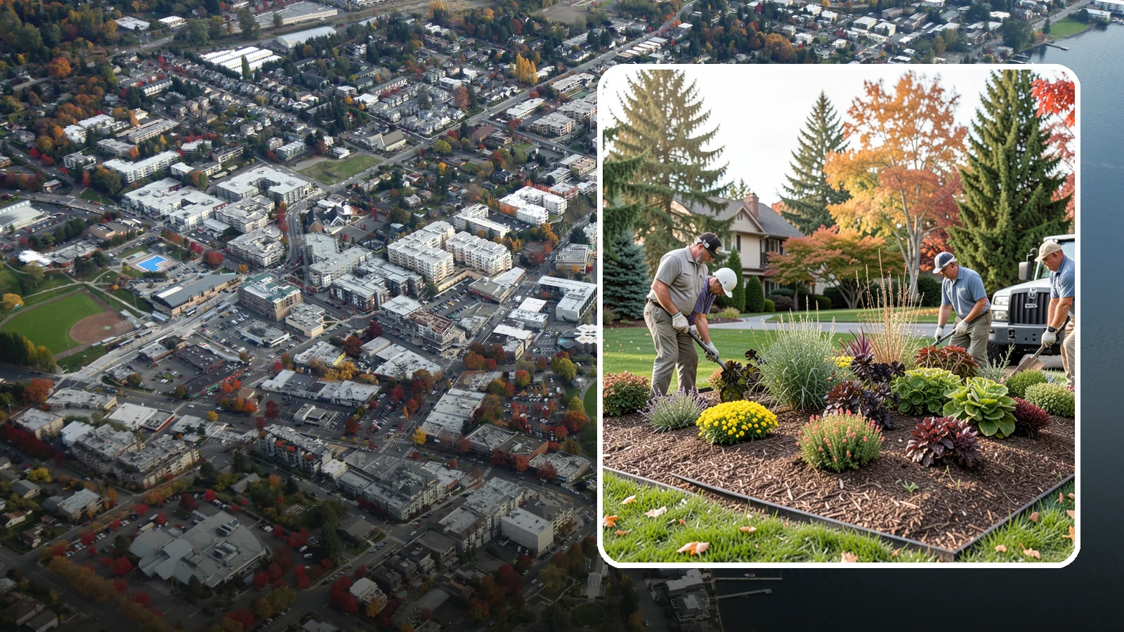 Xeriscaping in Kirkland, King County, WA - Water-wise xeriscape design and installation that creates a beautiful landscape needing little irrigation.