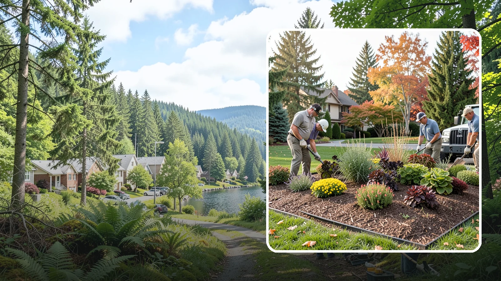 Xeriscaping in Lake Forest Park, King County, WA - Water-wise xeriscape design and installation that creates a beautiful landscape needing little irrigation.