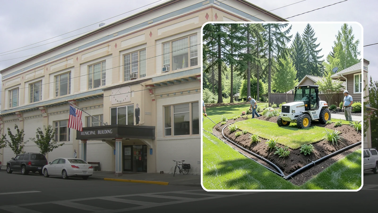 Yard Drainage Correction in Anacortes, Skagit County, WA - We correct overall yard drainage by reshaping grade and installing drains so water flows away from structures instead of pooling.