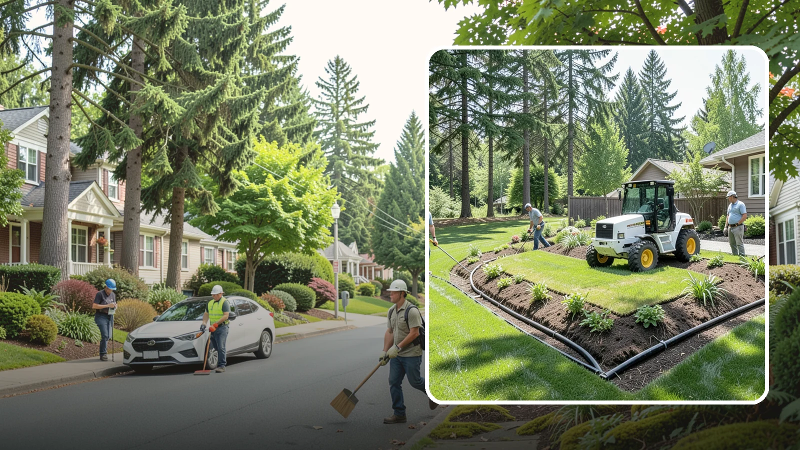 Yard Drainage Correction in Beaux Arts Village, King County, WA - We correct overall yard drainage by reshaping grade and installing drains so water flows away from structures instead of pooling.