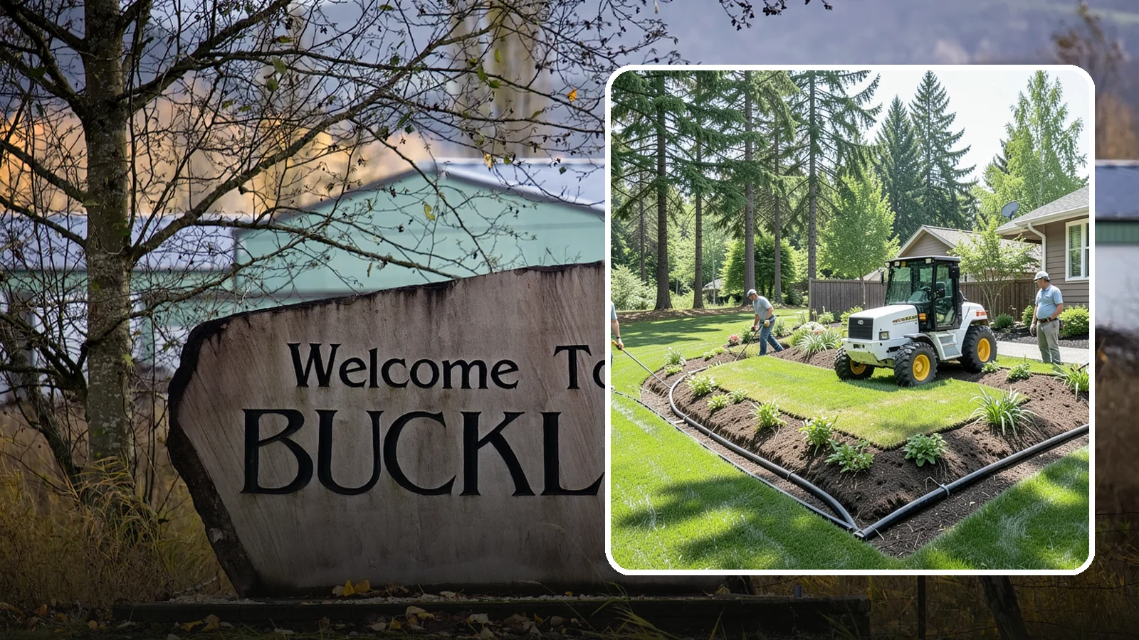 Yard Drainage Correction in Buckley, Pierce County, WA - We correct overall yard drainage by reshaping grade and installing drains so water flows away from structures instead of pooling.