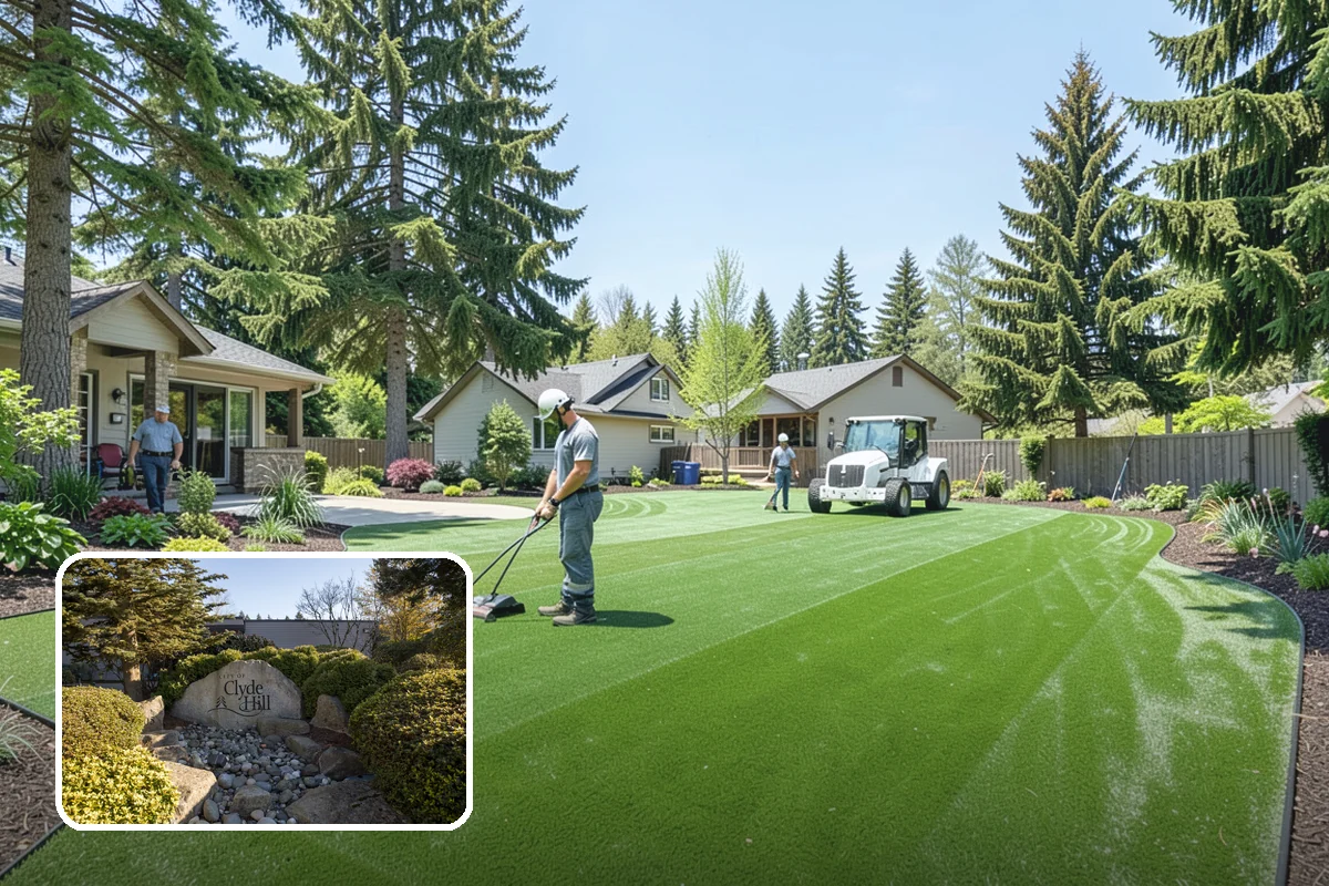 Yard Drainage Correction in Clyde Hill, King County, WA - Comprehensive whole-property drainage fix