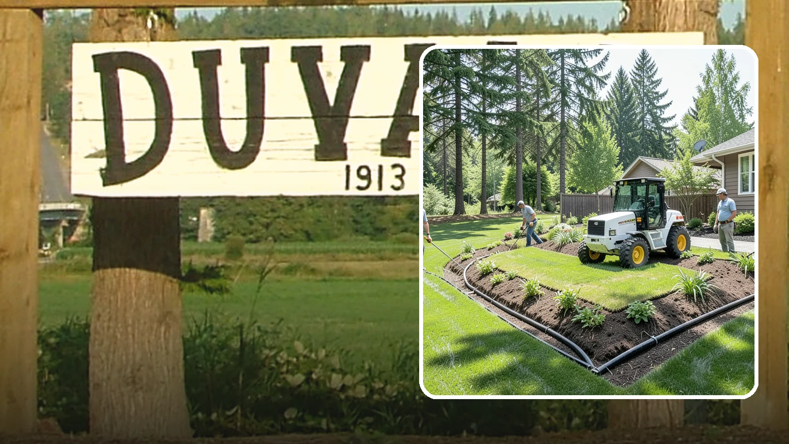 Yard Drainage Correction in Duvall, King County, WA - We correct overall yard drainage by reshaping grade and installing drains so water flows away from structures instead of pooling.