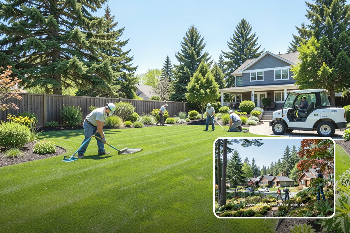 Yard Drainage Correction in Edgewood, Pierce County, WA - Comprehensive whole-property drainage fix