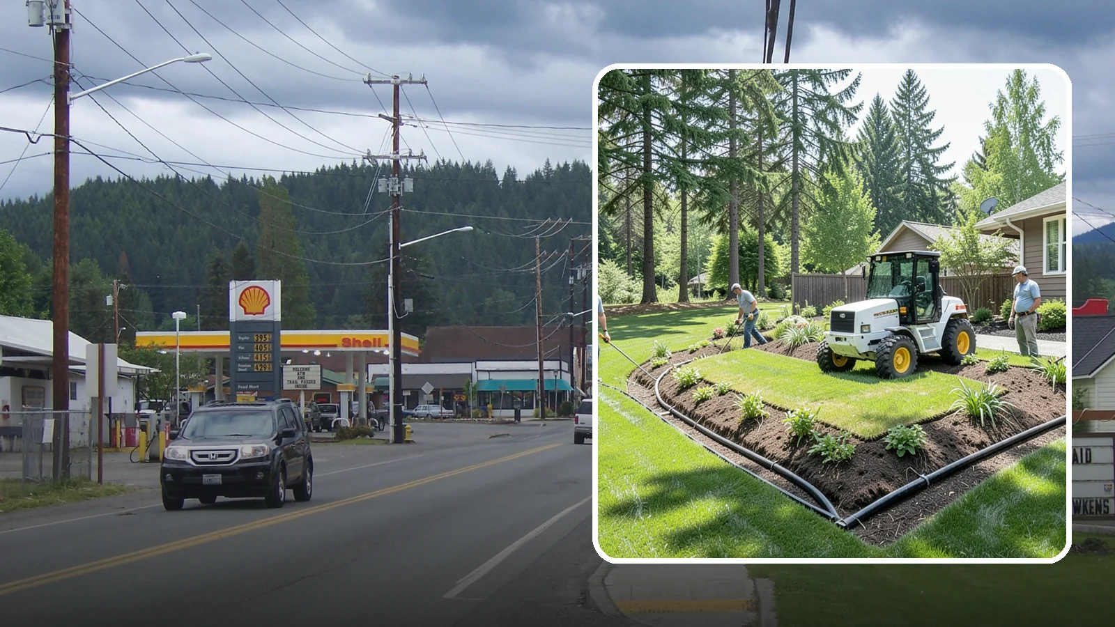 Yard Drainage Correction in Granite Falls, Snohomish County, WA - We correct overall yard drainage by reshaping grade and installing drains so water flows away from structures instead of pooling.