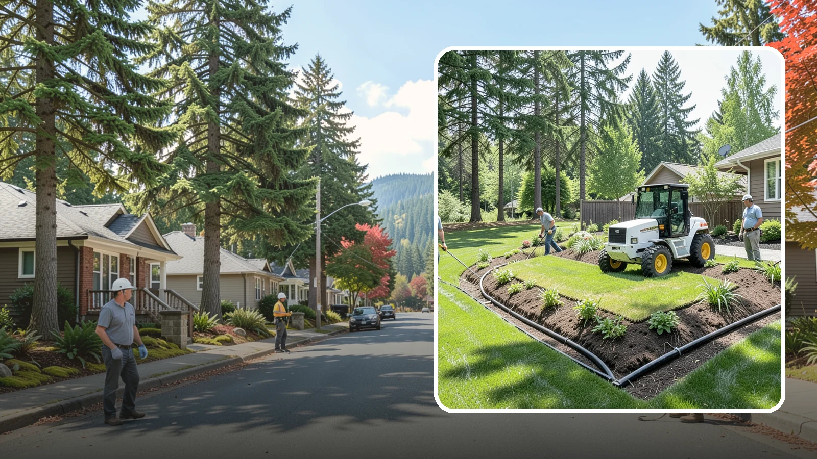 Yard Drainage Correction in Hunts Point, King County, WA - We correct overall yard drainage by reshaping grade and installing drains so water flows away from structures instead of pooling.