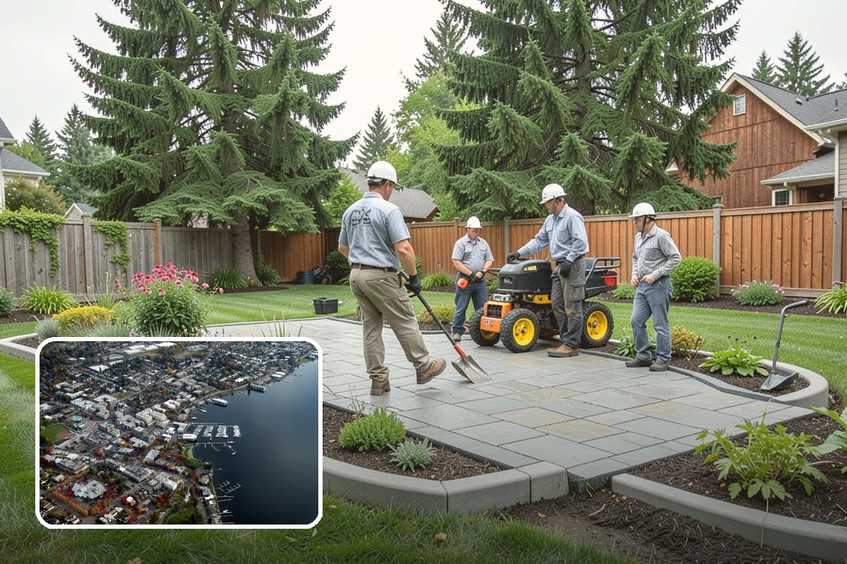 Yard Drainage Correction in Kirkland, King County, WA - Comprehensive whole-property drainage fix