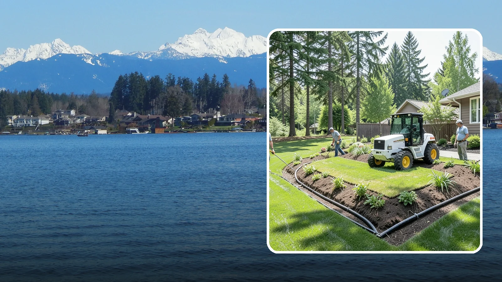 Yard Drainage Correction in Lake Stevens, Snohomish County, WA - We correct overall yard drainage by reshaping grade and installing drains so water flows away from structures instead of pooling.