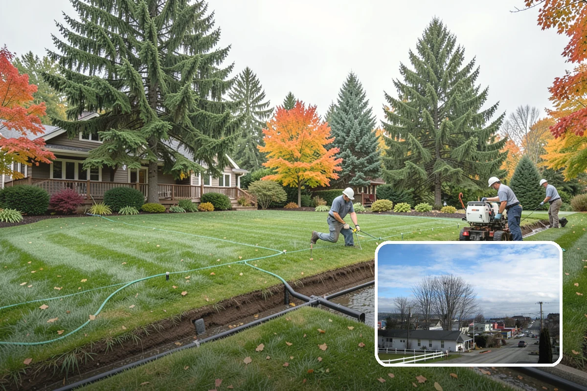 Yard Drainage Correction in Langley, Island County, WA - Comprehensive whole-property drainage fix