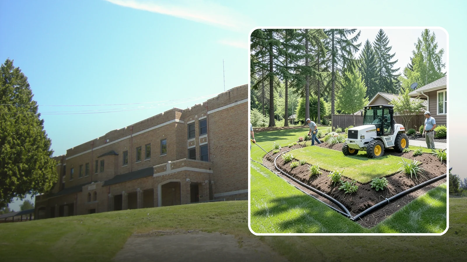 Yard Drainage Correction in Maple Valley, King County, WA - We correct overall yard drainage by reshaping grade and installing drains so water flows away from structures instead of pooling.