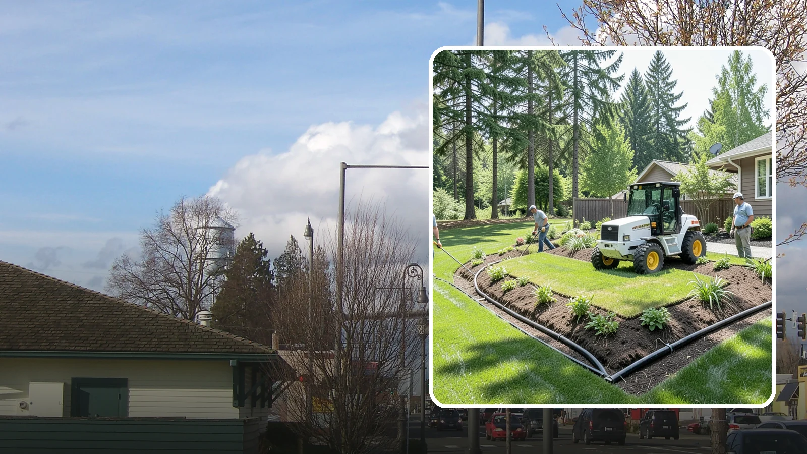 Yard Drainage Correction in Marysville, Snohomish County, WA - We correct overall yard drainage by reshaping grade and installing drains so water flows away from structures instead of pooling.