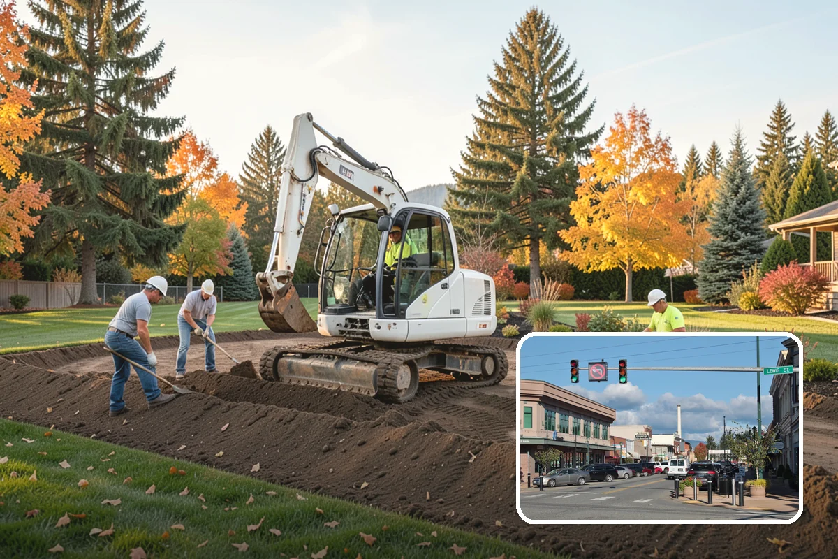 Yard Drainage Correction in Monroe, Snohomish County, WA - Comprehensive whole-property drainage fix
